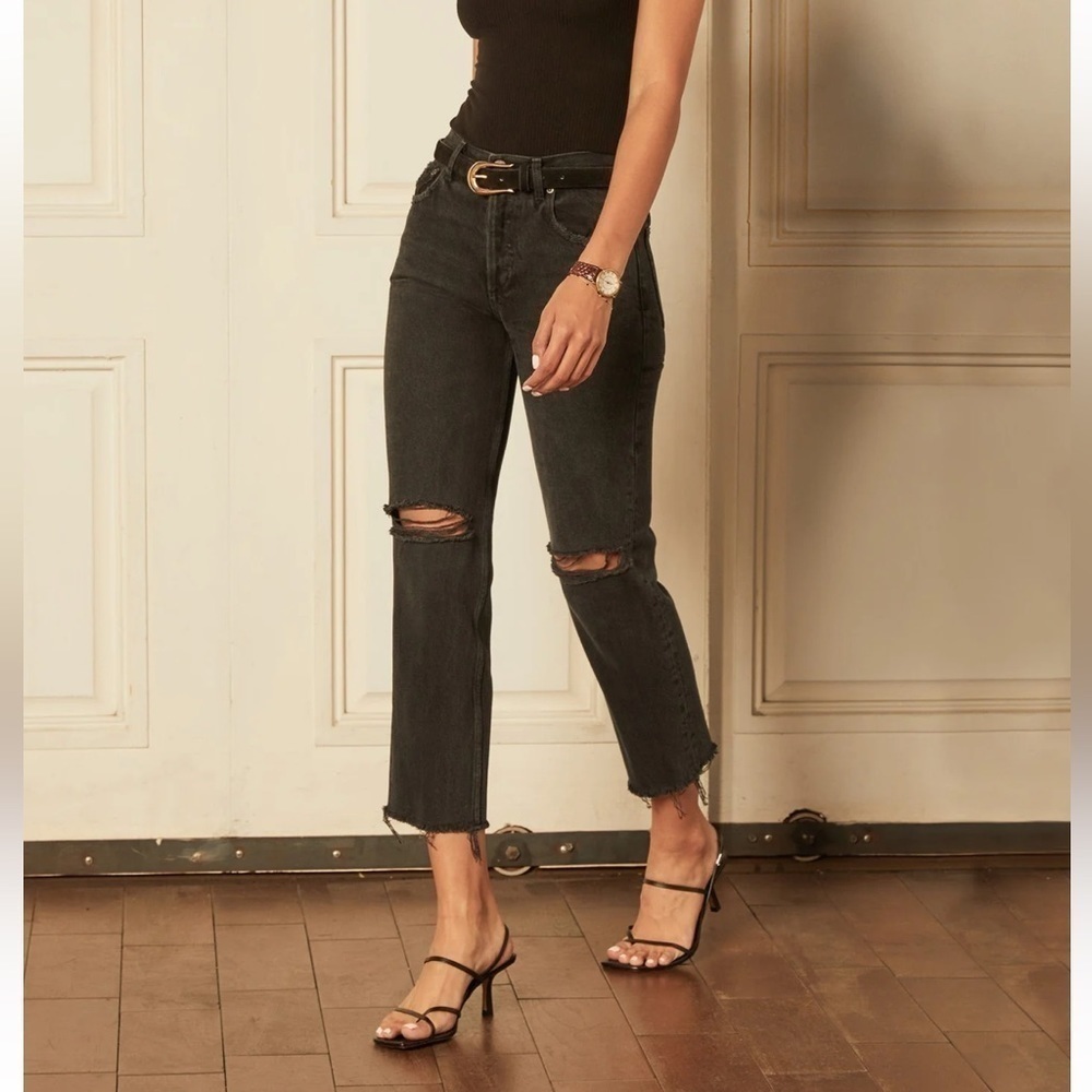 NWT Boyish x Revolve The Tommy Jeans Fatal Attraction size 26 black distressed 